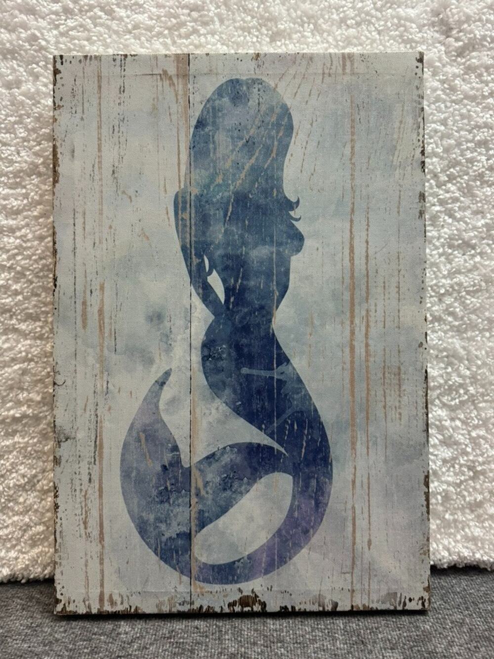 Canvas Wall Art Mother Mermaid Holding Baby Mermaid MDS Gallery Wrap - 18" x 12"